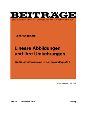 cover image of Lineare Abbildungen und ihre Umkehrungen